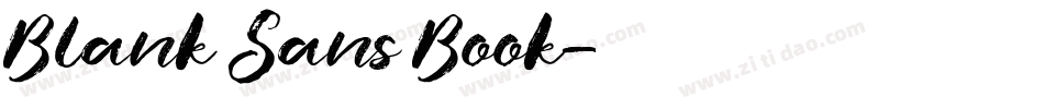 Blank Sans Book字体转换